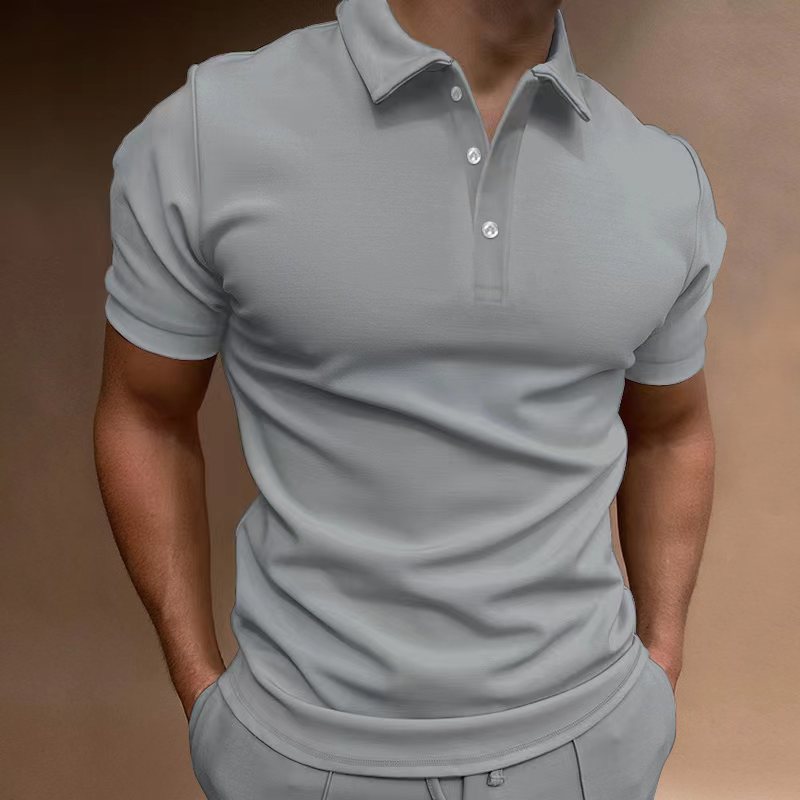 Men's Polo Shirt Short Sleeve Button T-Shirt Tops