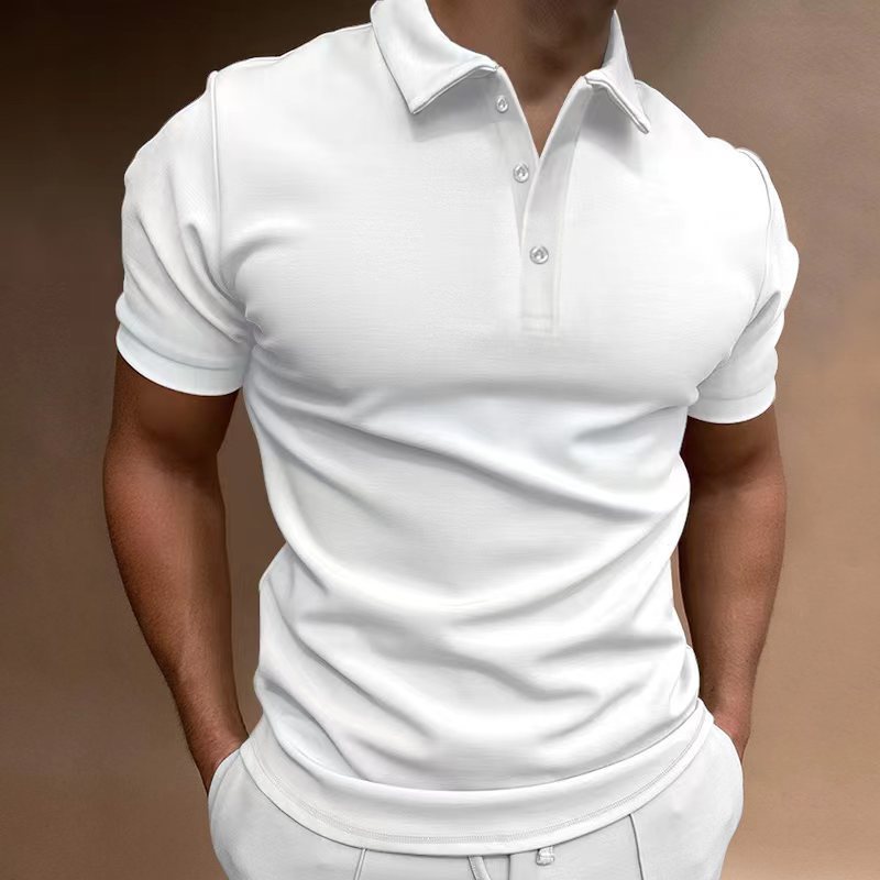Men's Polo Shirt Short Sleeve Button T-Shirt Tops
