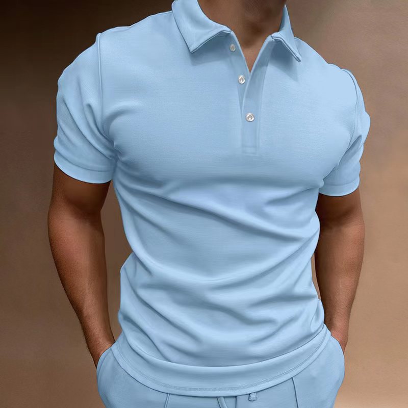 Men's Polo Shirt Short Sleeve Button T-Shirt Tops