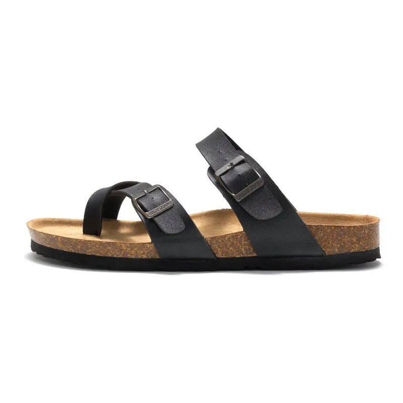 2025 Summer Women's Shoes Fashion cork Slippers Trendy couple beach shoes Casual comfortable flat slippers Zapatos