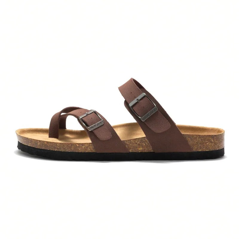 2025 Summer Women's Shoes Fashion cork Slippers Trendy couple beach shoes Casual comfortable flat slippers Zapatos